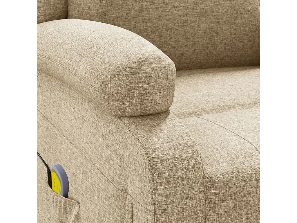 Fauteuil de massage Crème Tissu