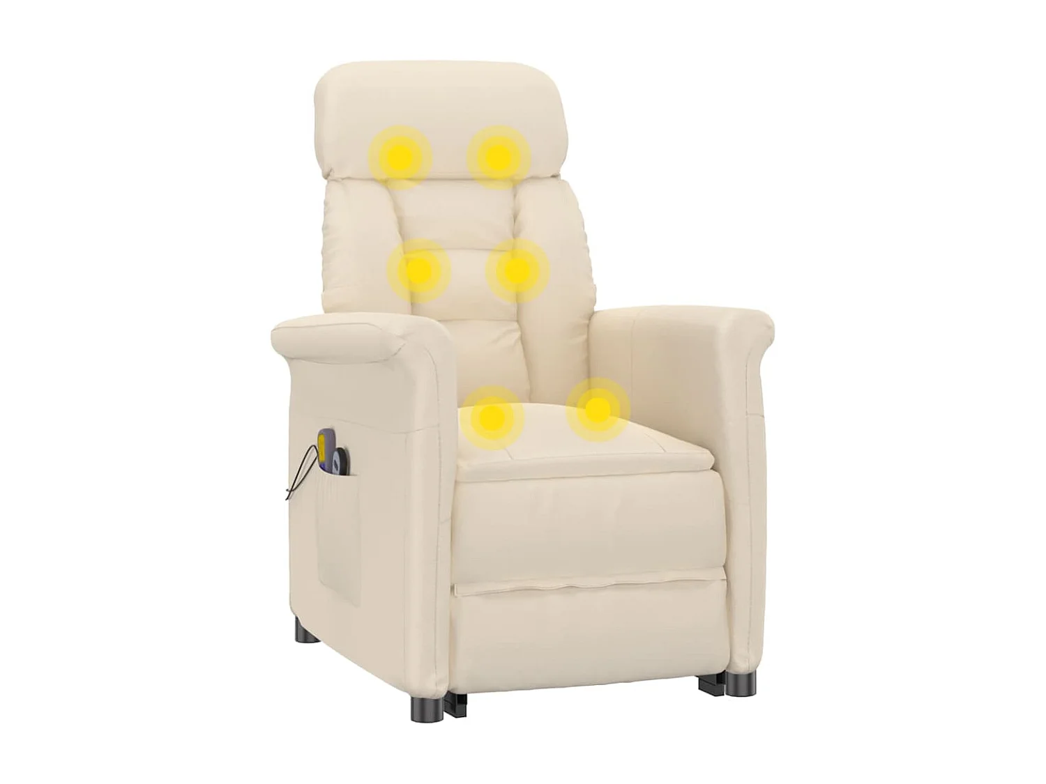 Cadeira de massagem elétrica microfibra bege