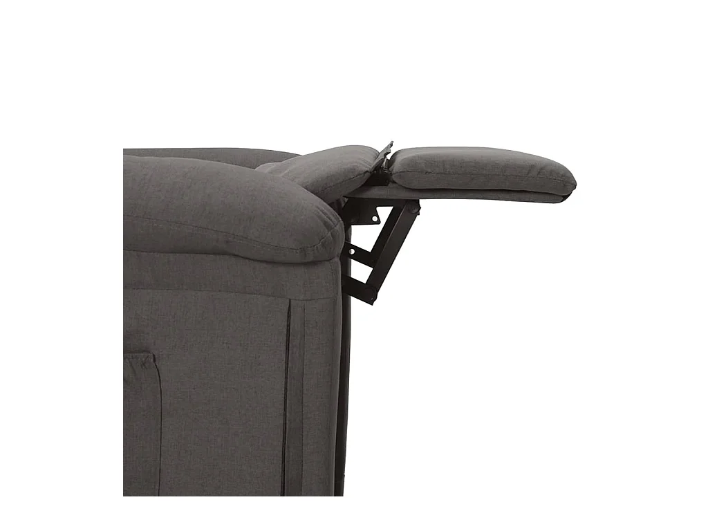 Sillón de masaje eléctrico Tela gris oscuro