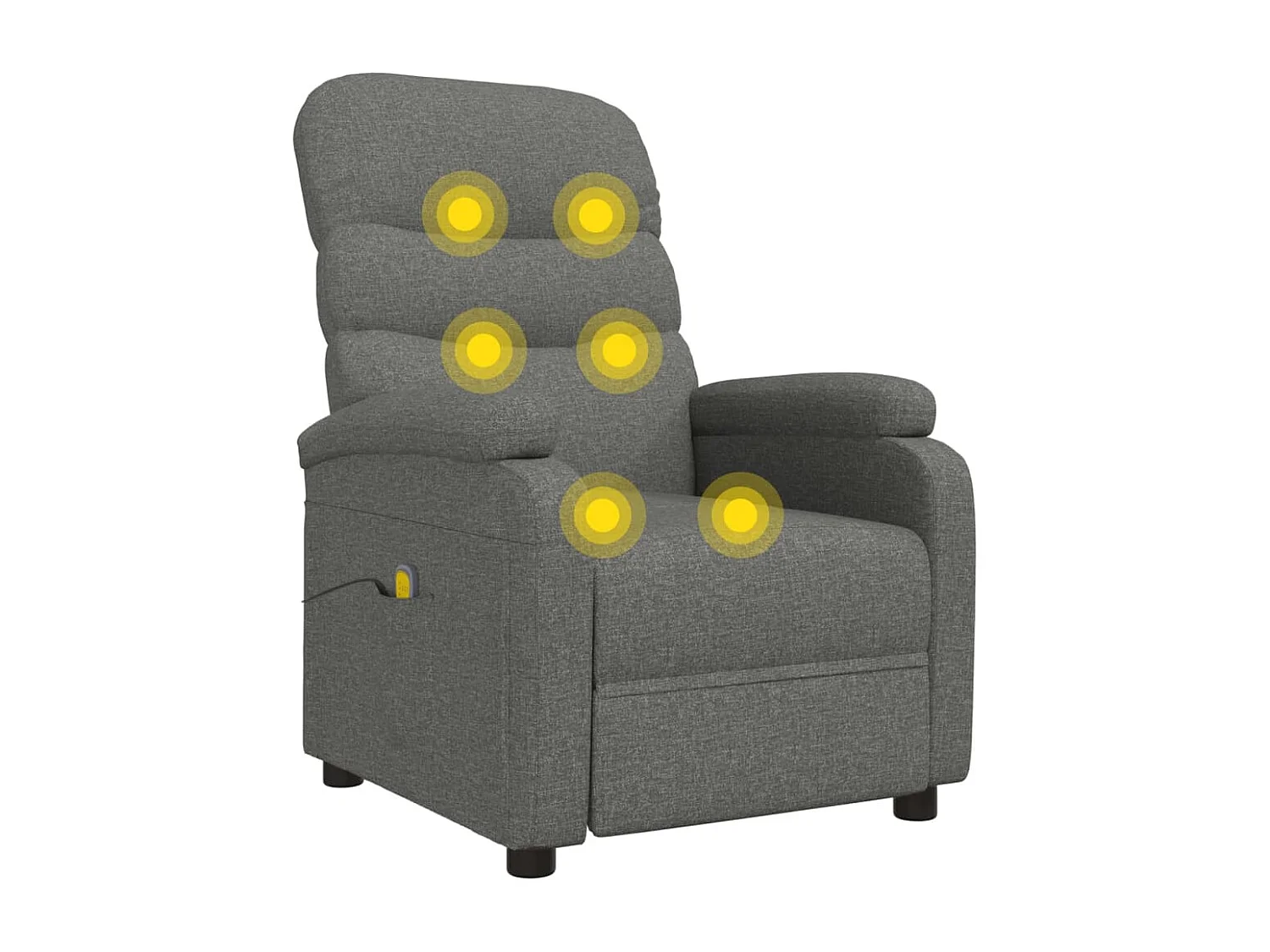 Fauteuil de massage Gris foncé Tissu