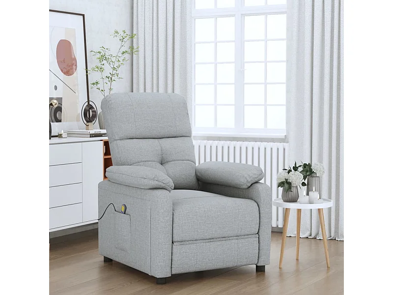 Sillón de masaje Tela gris claro