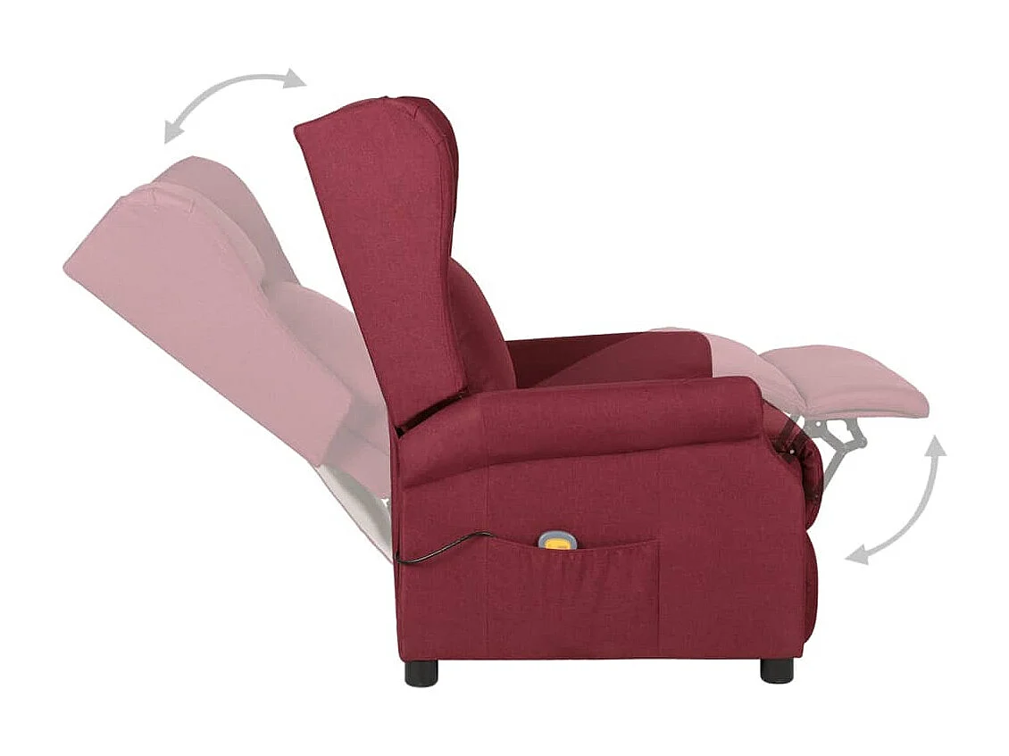 Fauteuil de massage Rouge bordeaux Tissu