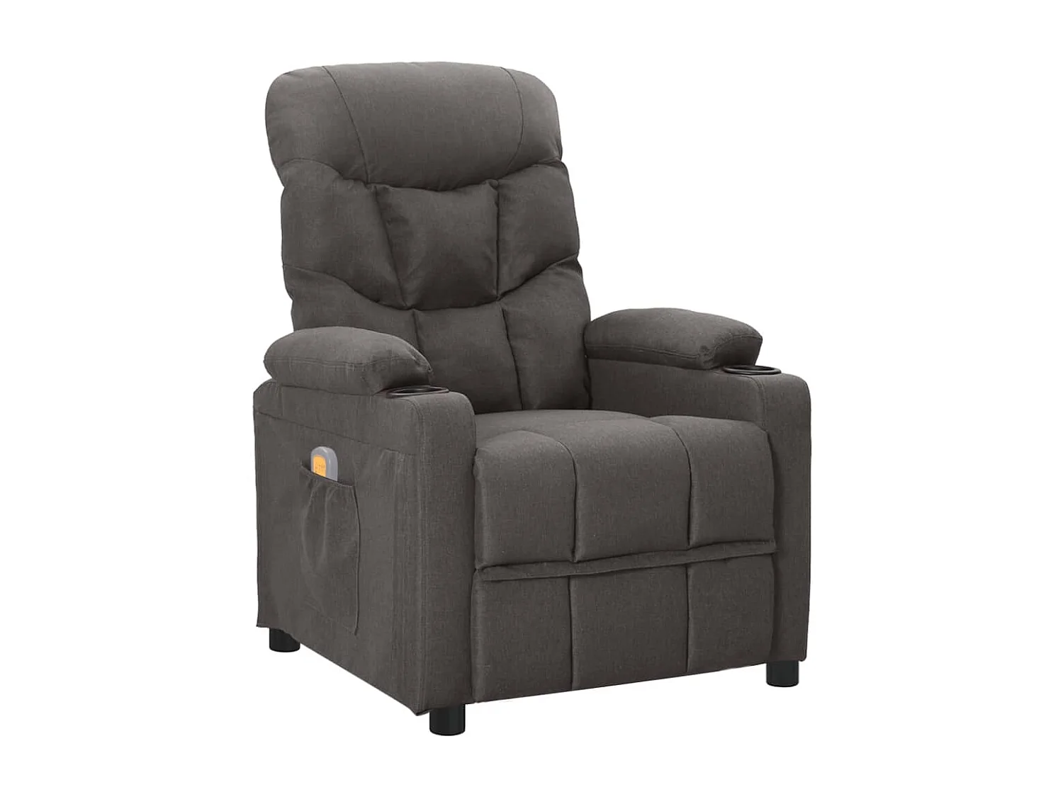 Fauteuil de massage Gris foncé Tissu