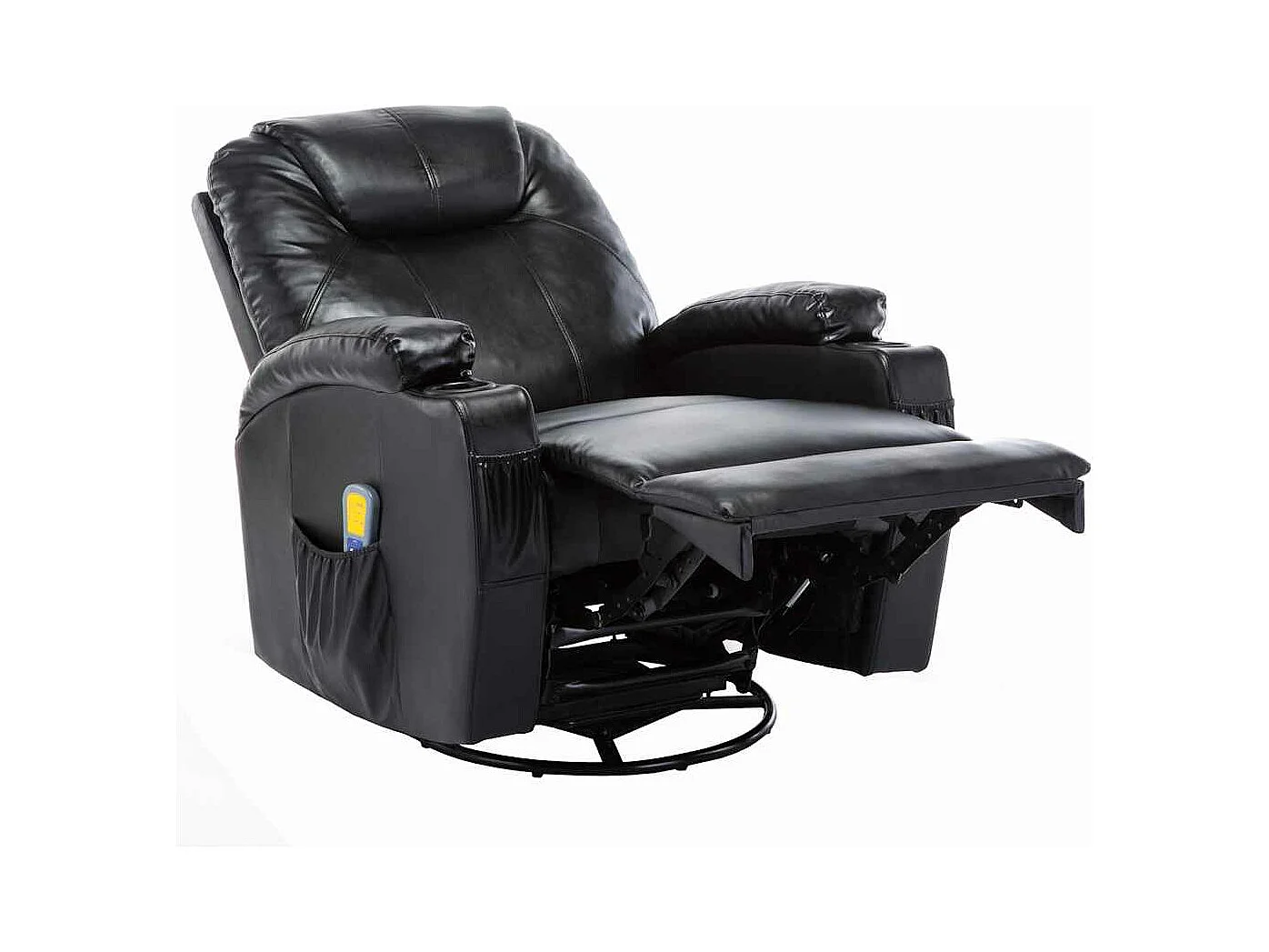 Mecedora de masaje Negro Polipiel