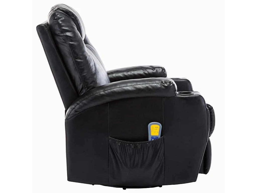 Mecedora de masaje Negro Polipiel