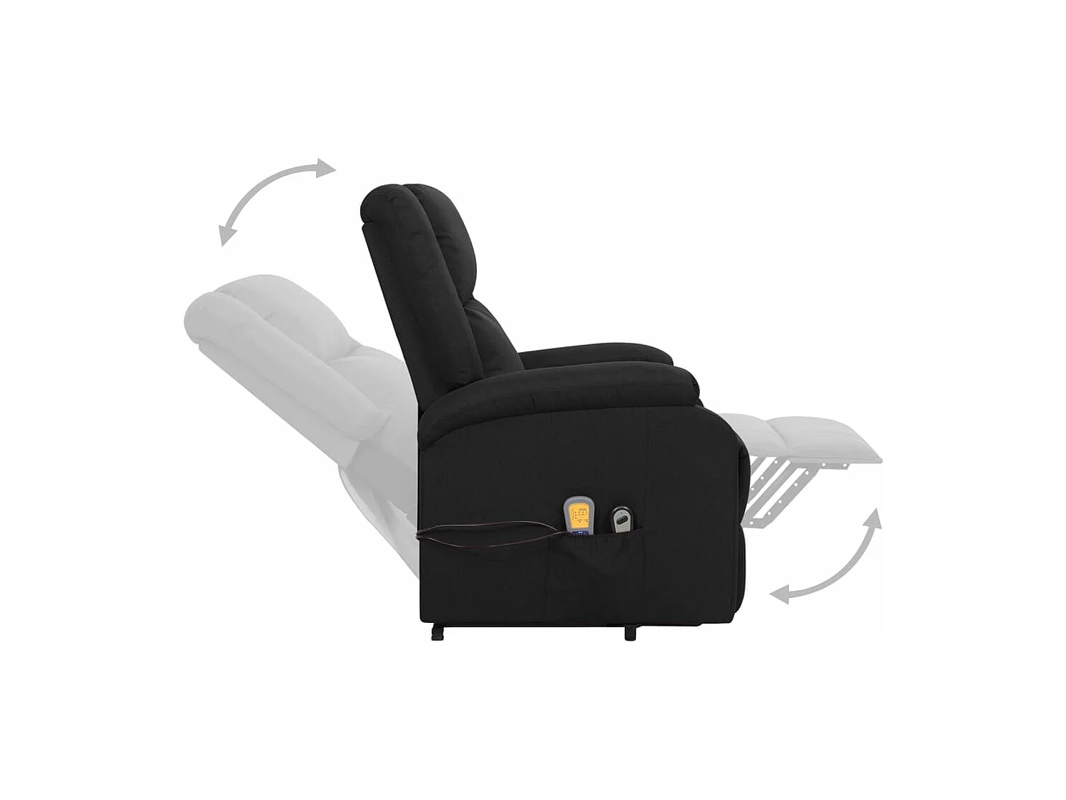 Cadeira de massagem em tecido preto