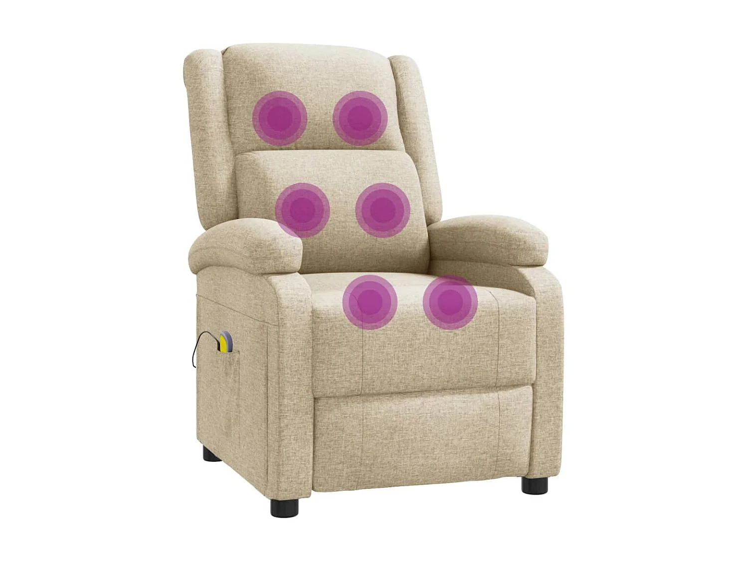 Cadeira de massagem Tecido Creme