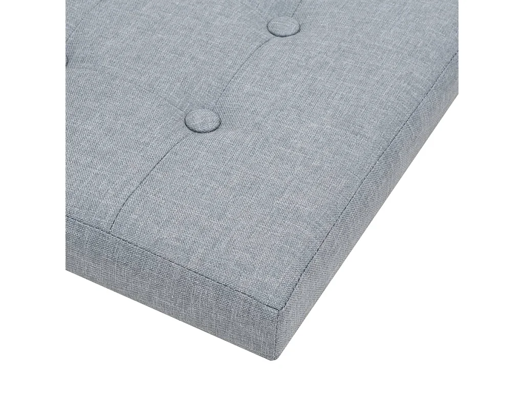 Klappbare Aufbewahrungshocker im 2er-Set aus hellgrauem Kunstleinen