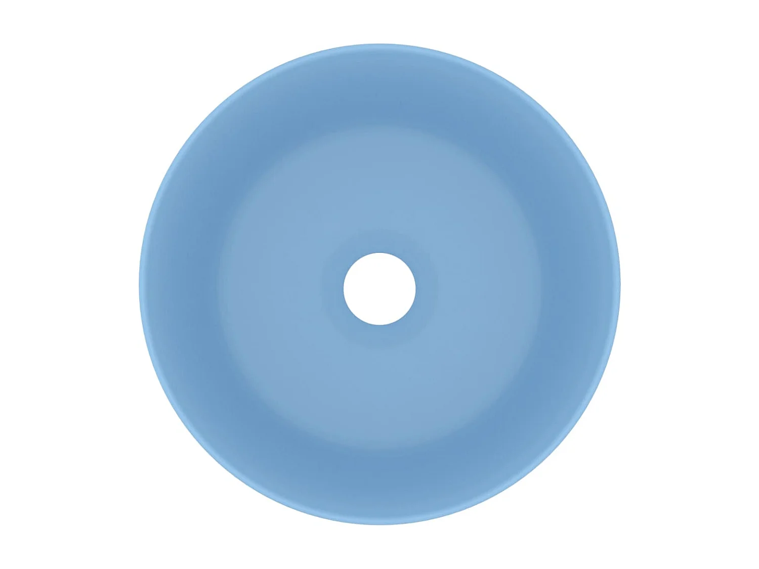 Lavabo rotondo di lusso Azzurro opaco 40x15 cm Ceramica