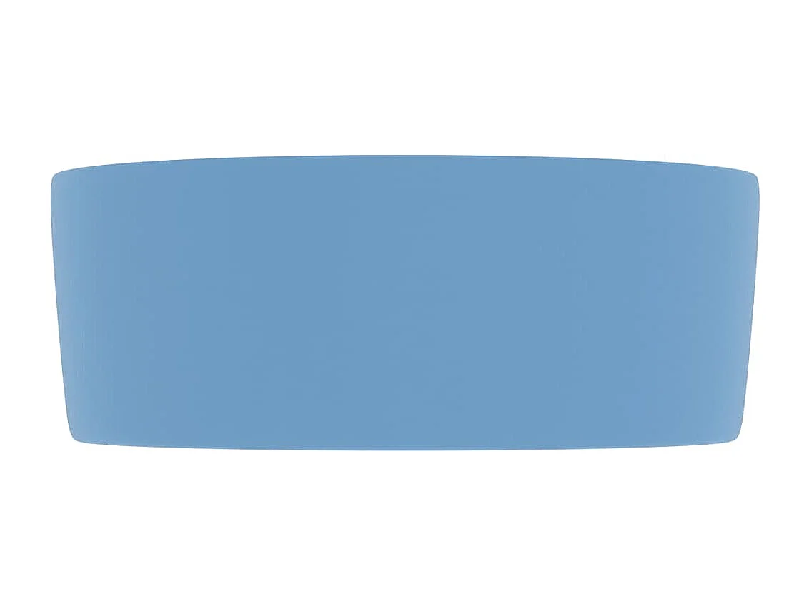 Lavabo rotondo di lusso Azzurro opaco 40x15 cm Ceramica
