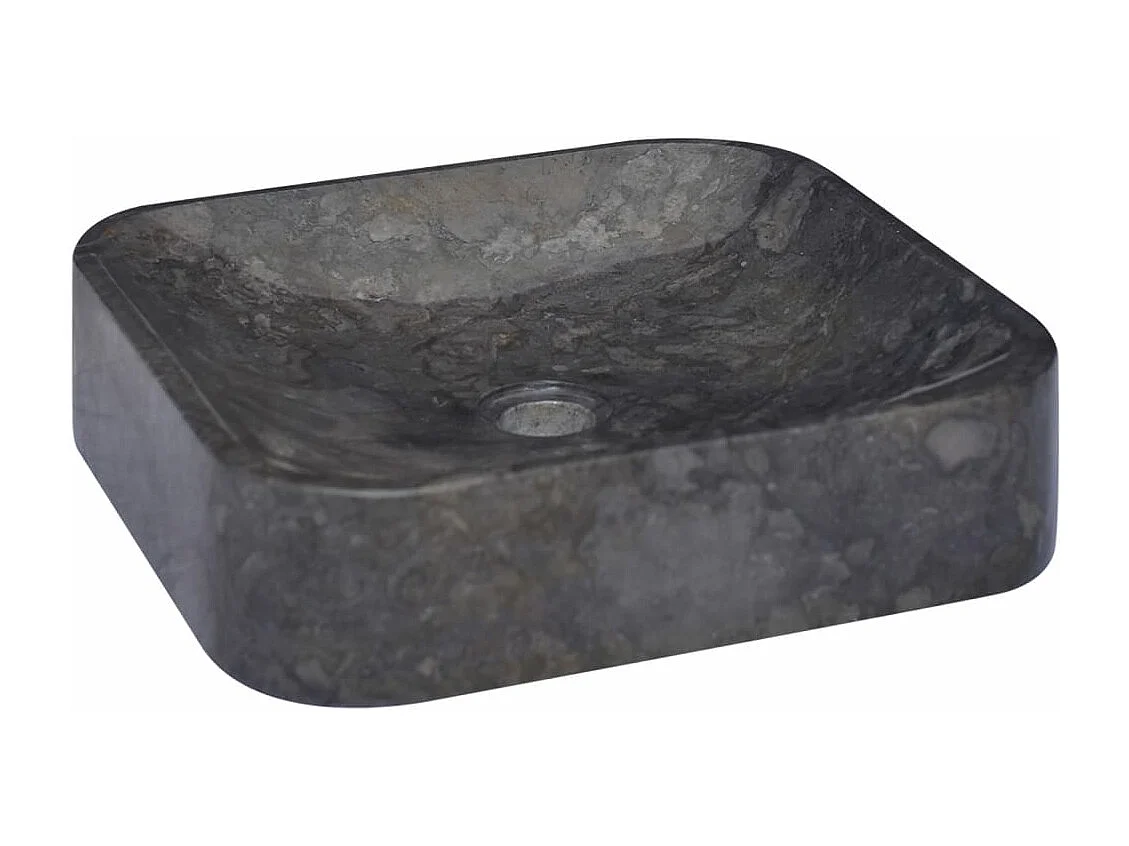 Lavabo Nero 40x40x10 cm Marmo