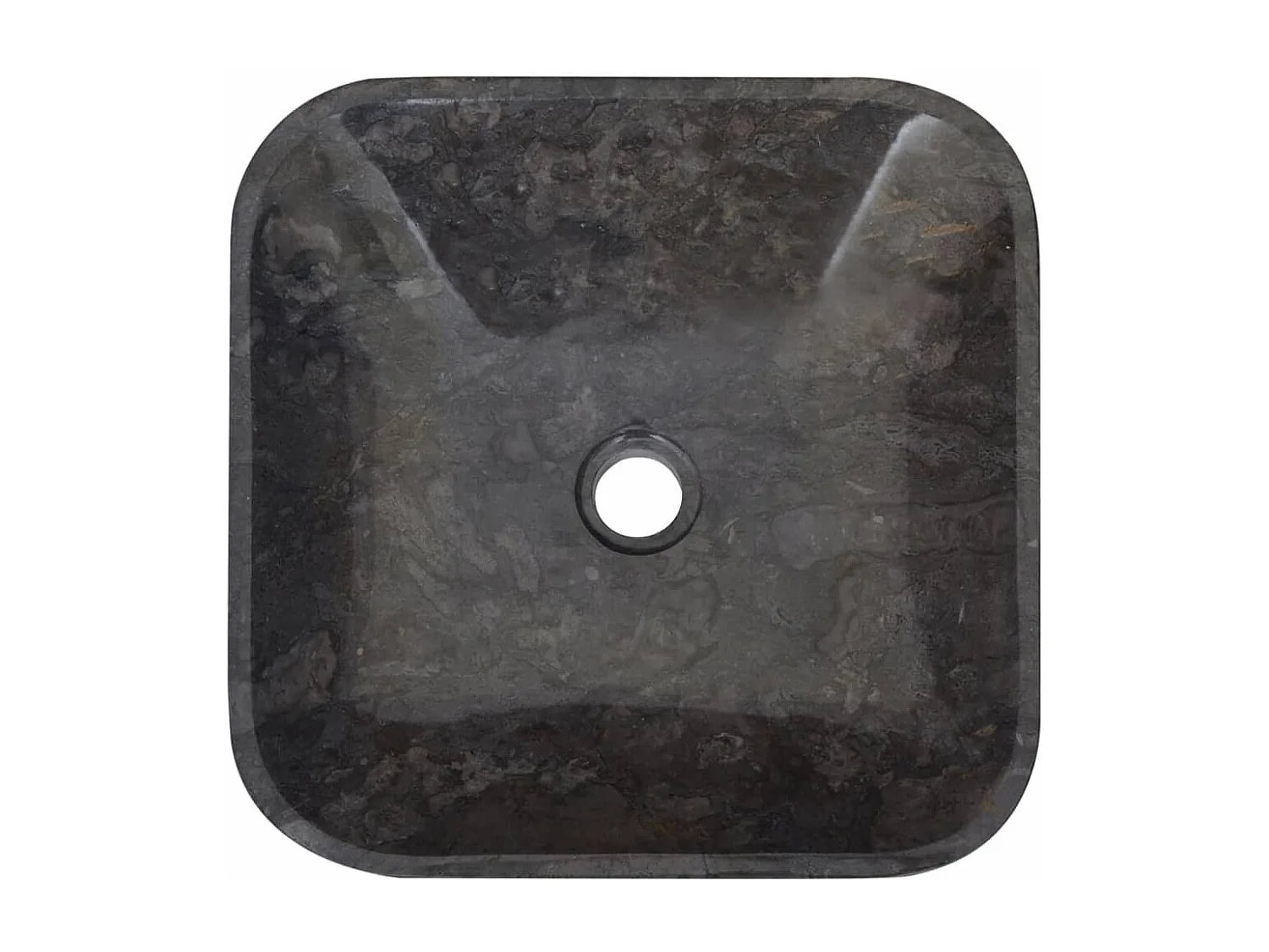 Lavabo Nero 40x40x10 cm Marmo