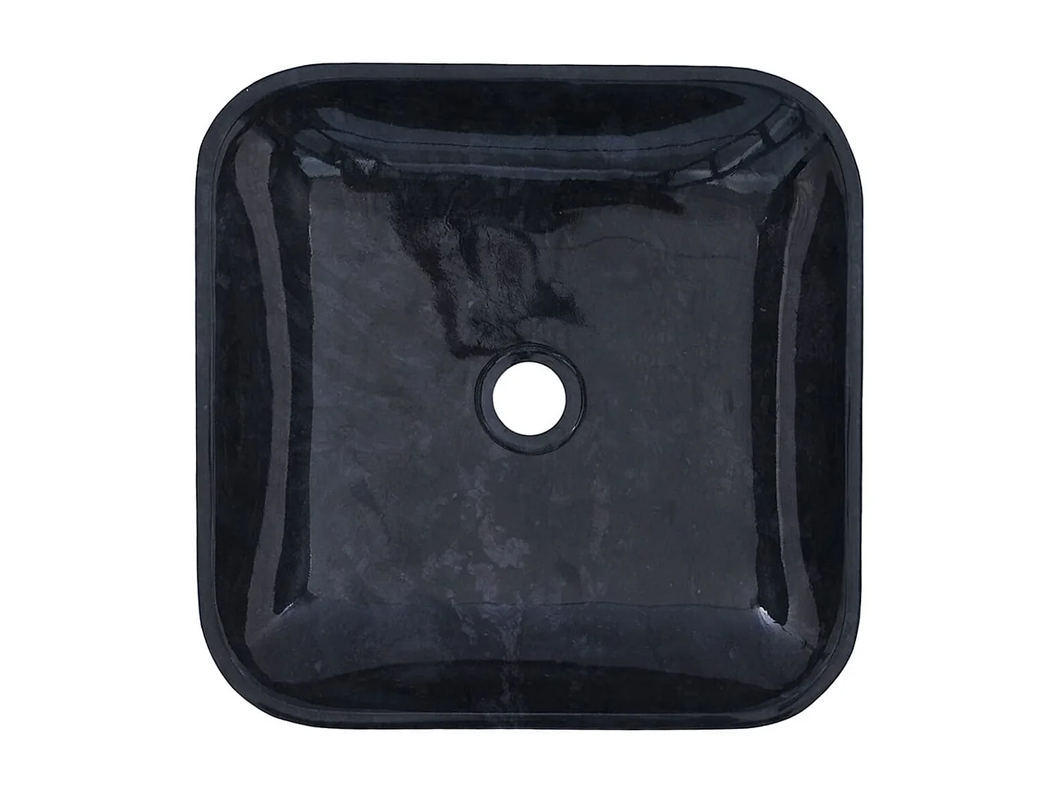 Lavabo Nero 40x40x10 cm Marmo