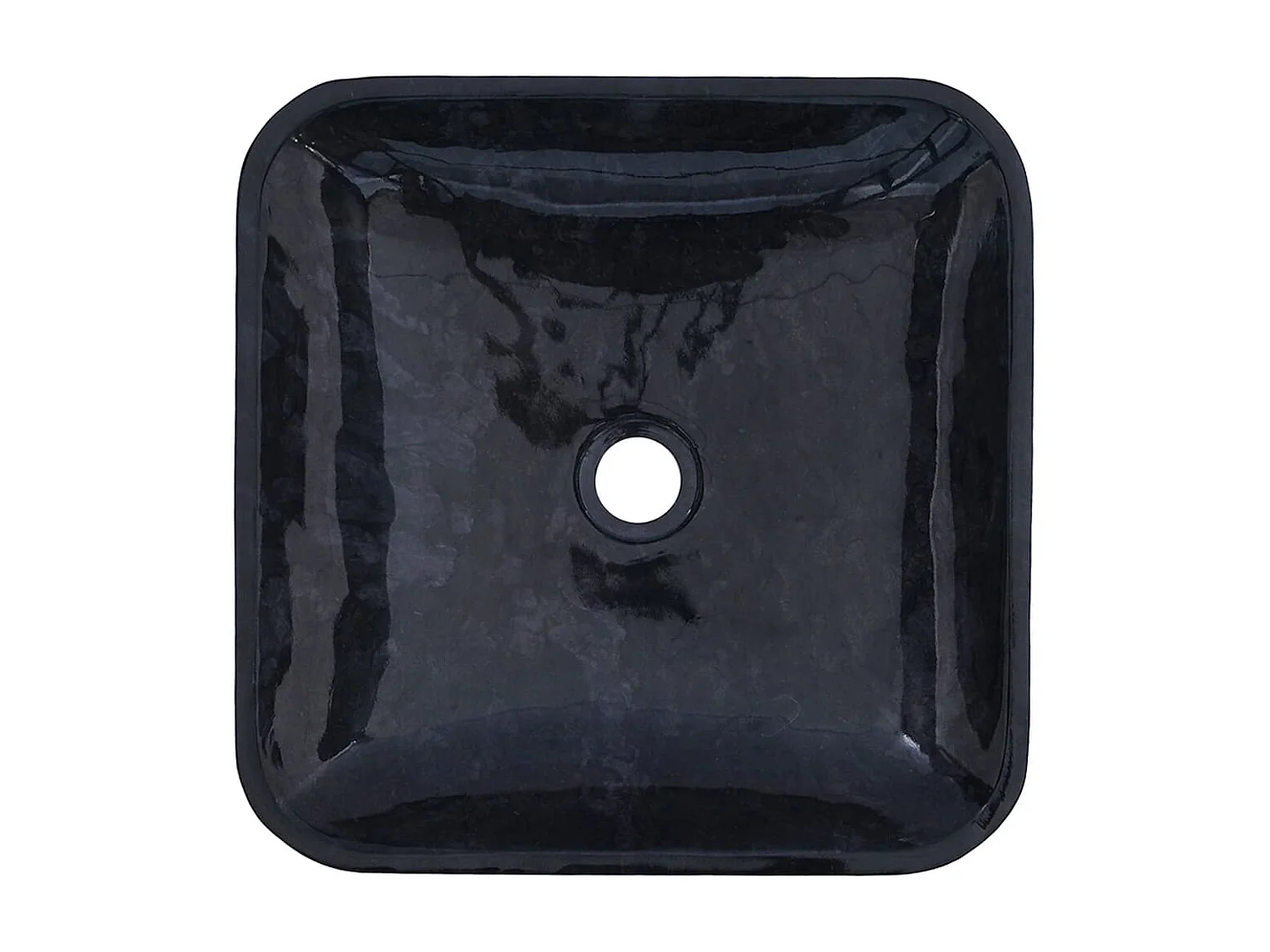 Lavabo Nero 40x40x10 cm Marmo