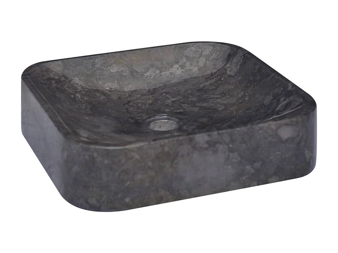Lavabo Noir 40x40x10 cm Marbre