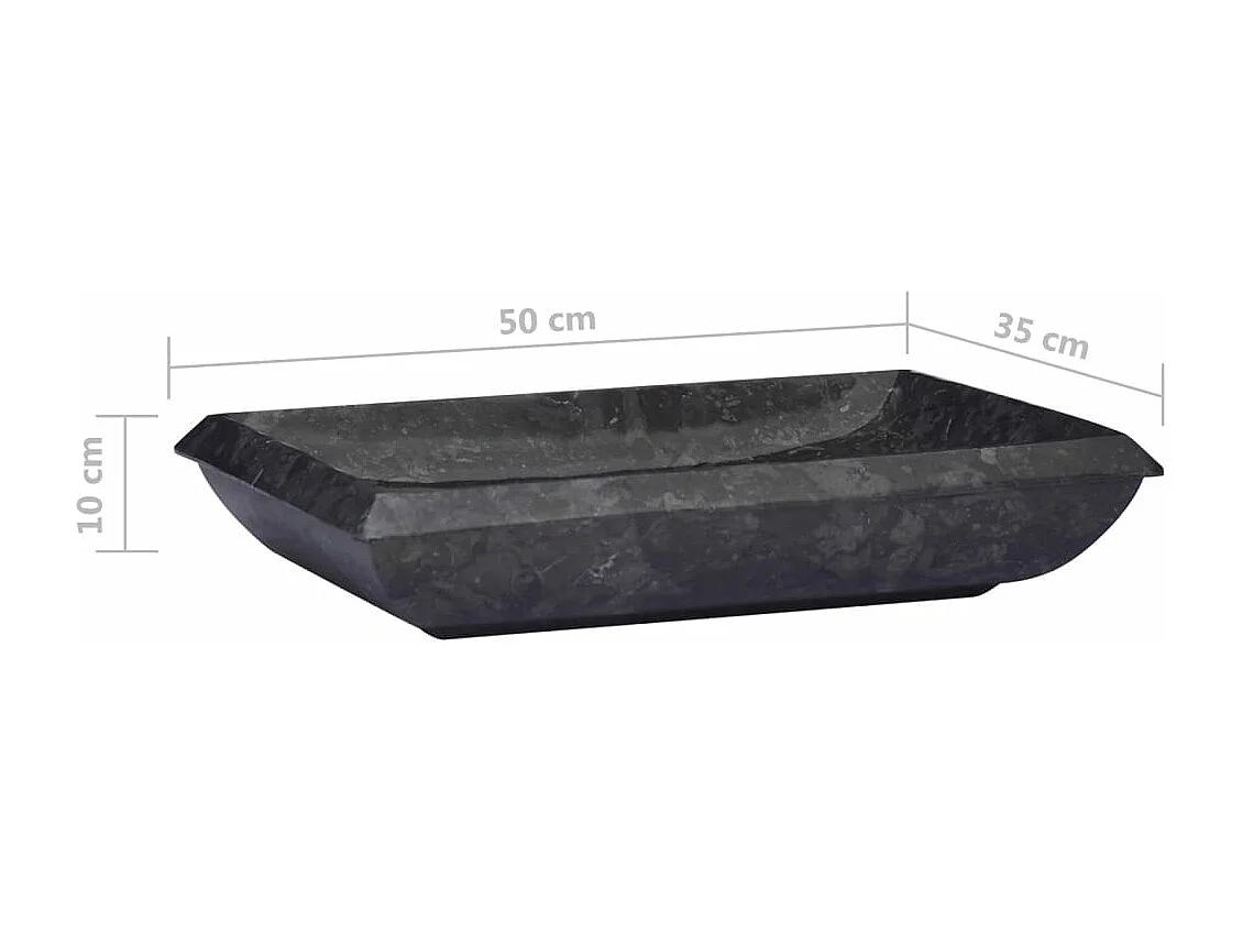 Lavabo Nero 50x35x10 cm Marmo