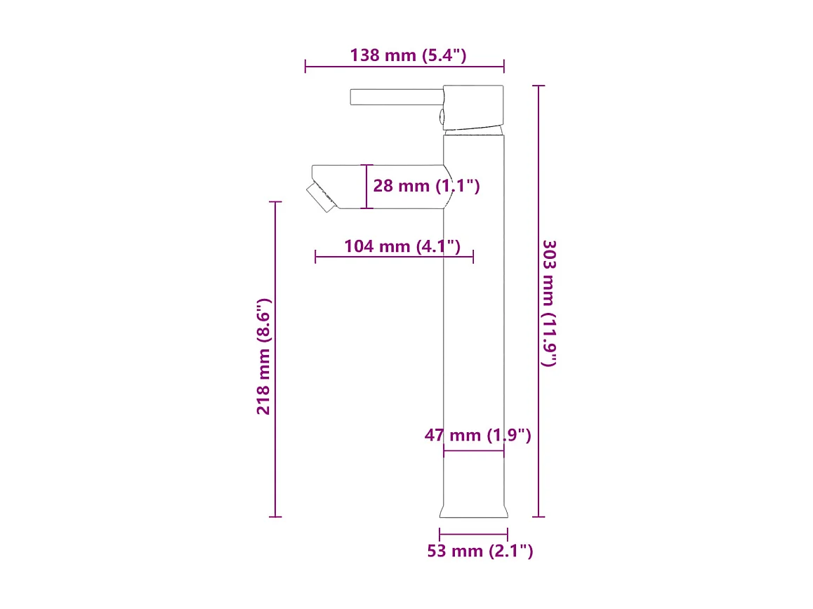 Lavabo de bain avec robinet et drain à poussoir Verre trempé