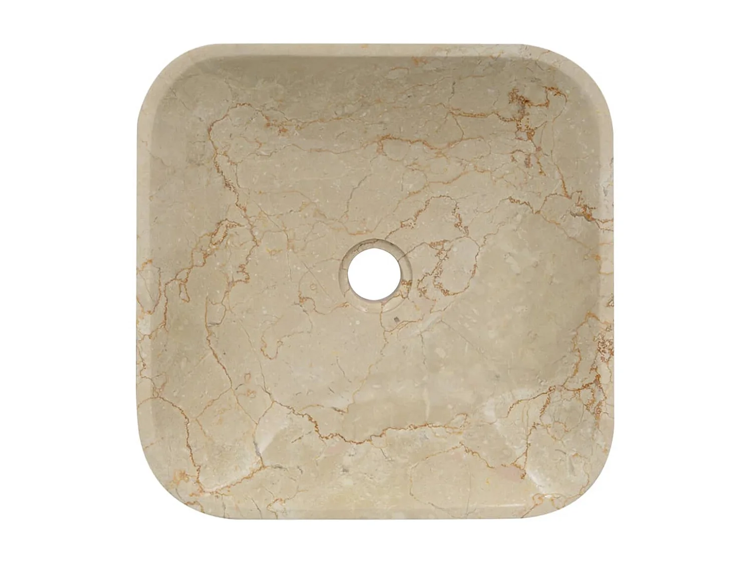 Lavabo Crema 40x40x10 cm Marmo