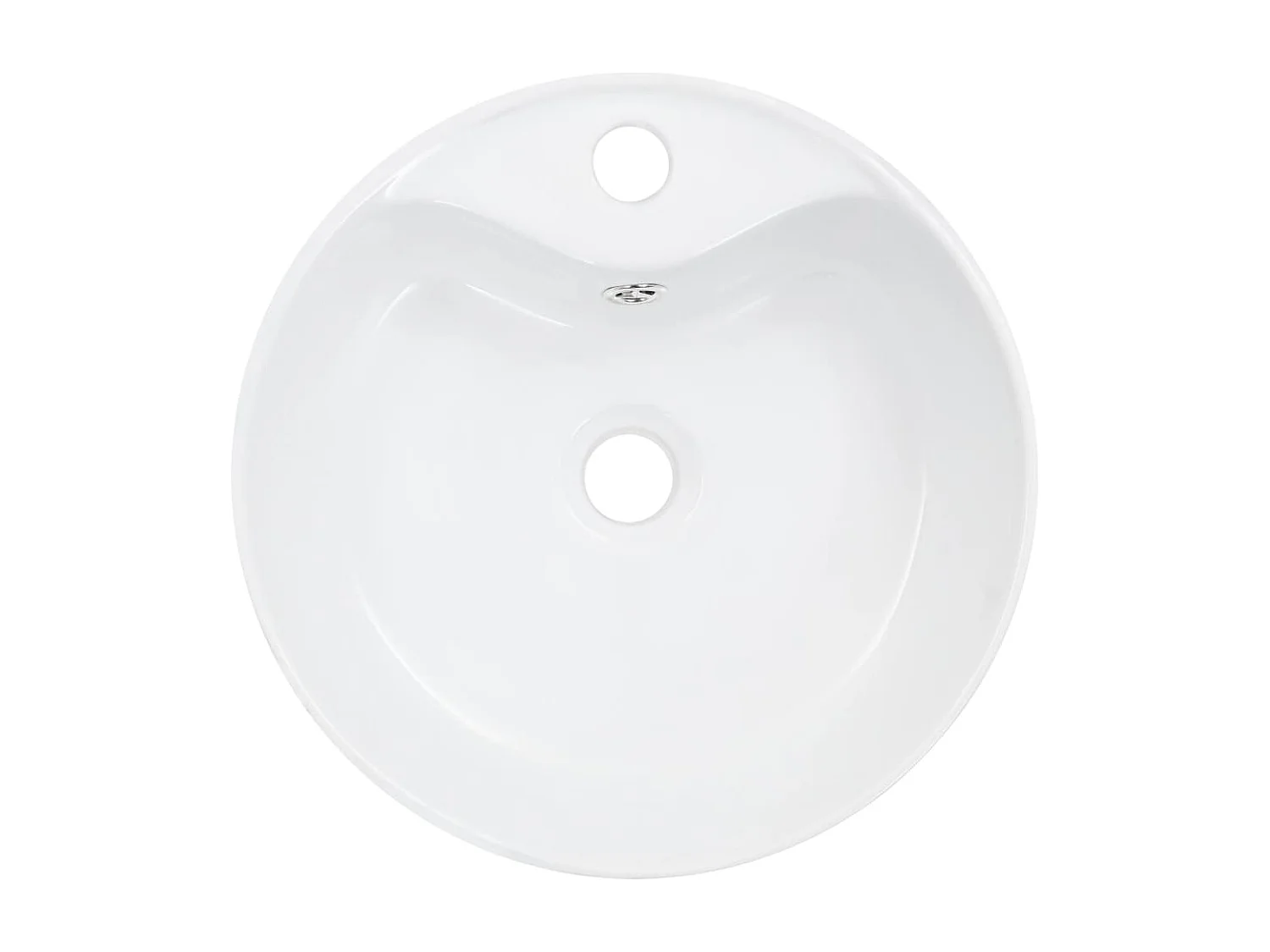 Lavabo con troppopieno 36x13 cm Ceramica Bianca