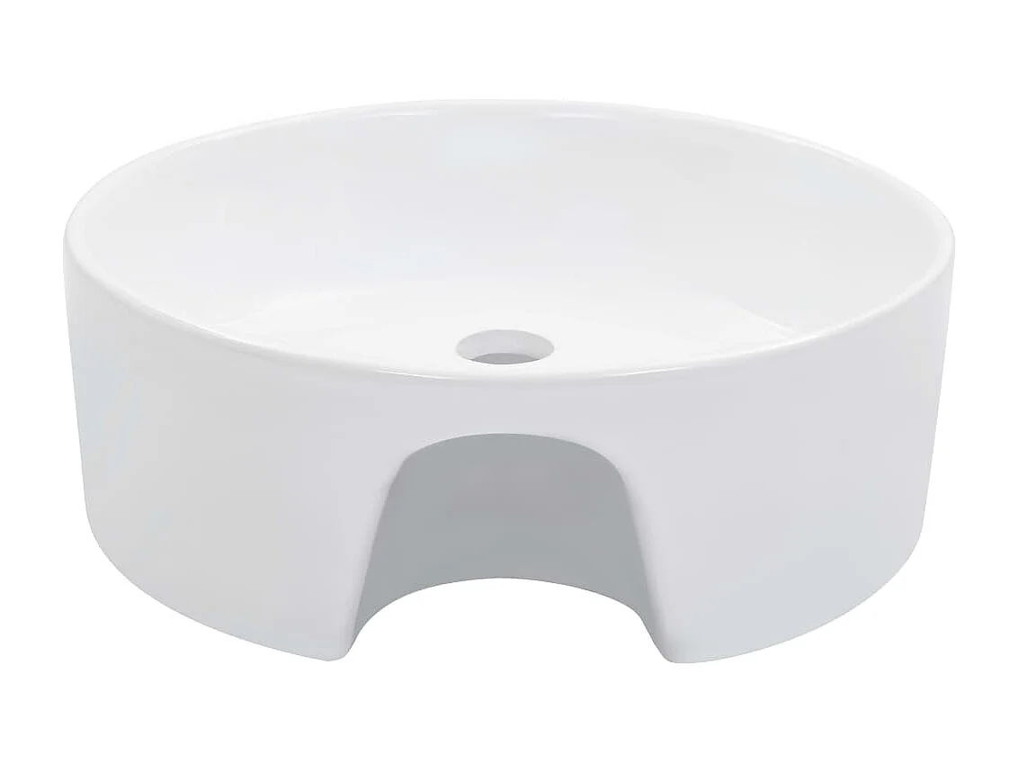 Lavabo avec trop-plein 36x13 cm Céramique Blanc