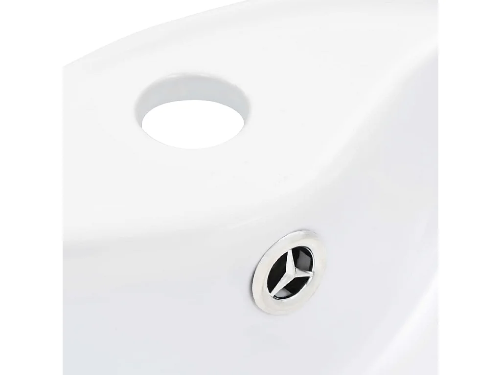Lavabo avec trop-plein 36x13 cm Céramique Blanc