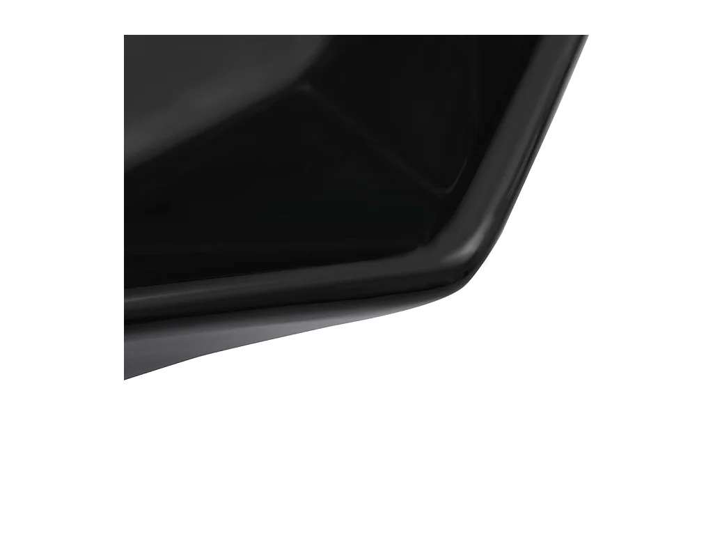Waschbecken 41x36,5x12 cm Keramik Schwarz