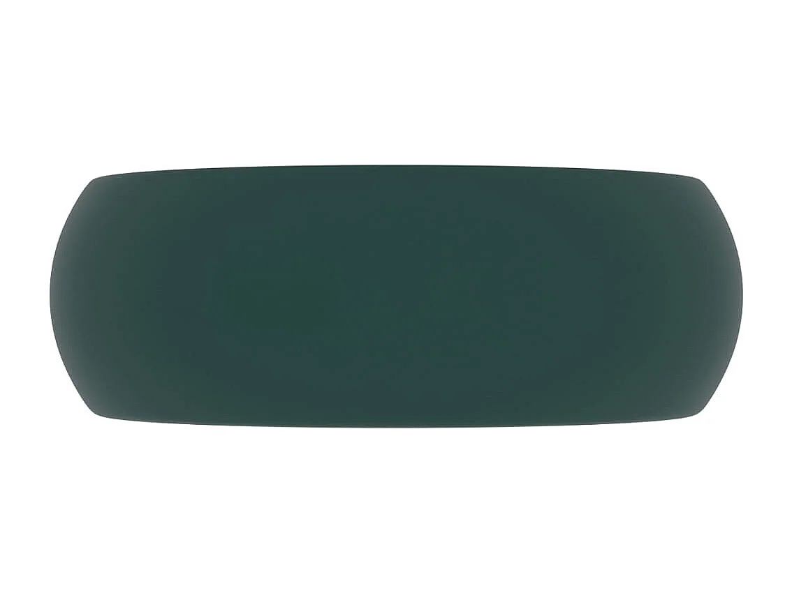 Lavabo rond de luxe Vert foncé mat 40x15 cm Céramique
