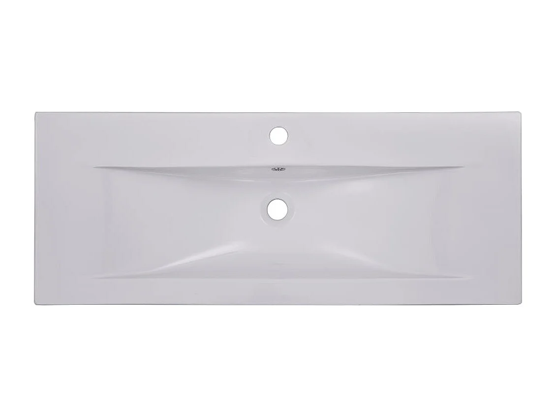 Fregadero encastrable 101 x 39,5 x 18,5 cm Cerámica Blanco