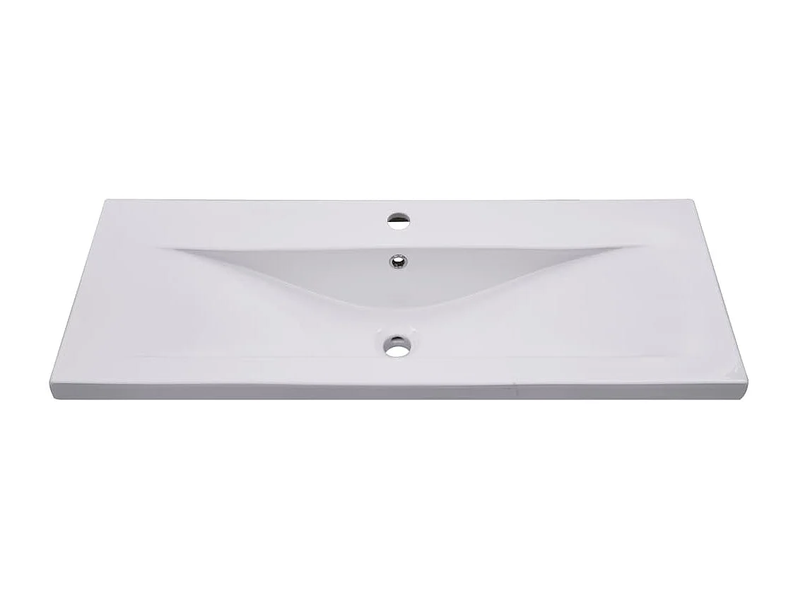 Fregadero encastrable 101 x 39,5 x 18,5 cm Cerámica Blanco