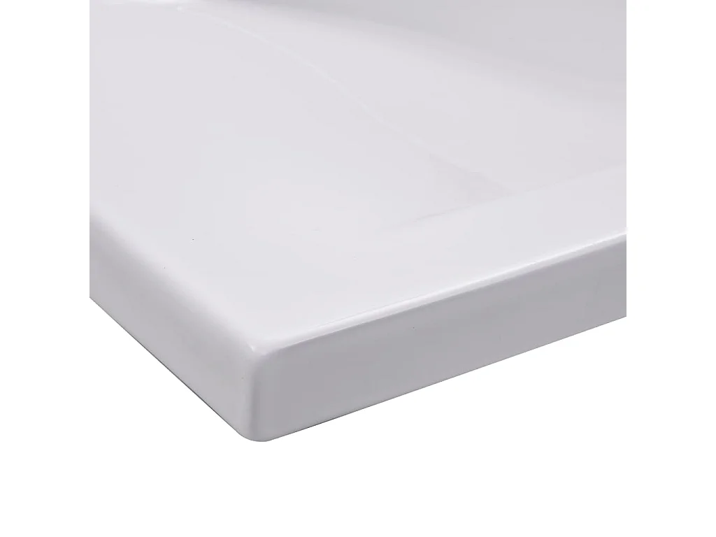 Fregadero encastrable 101 x 39,5 x 18,5 cm Cerámica Blanco