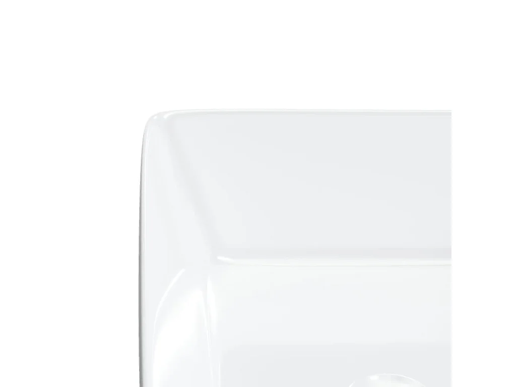 Fregadero blanco 48x37x13 cm rectangular cerámico