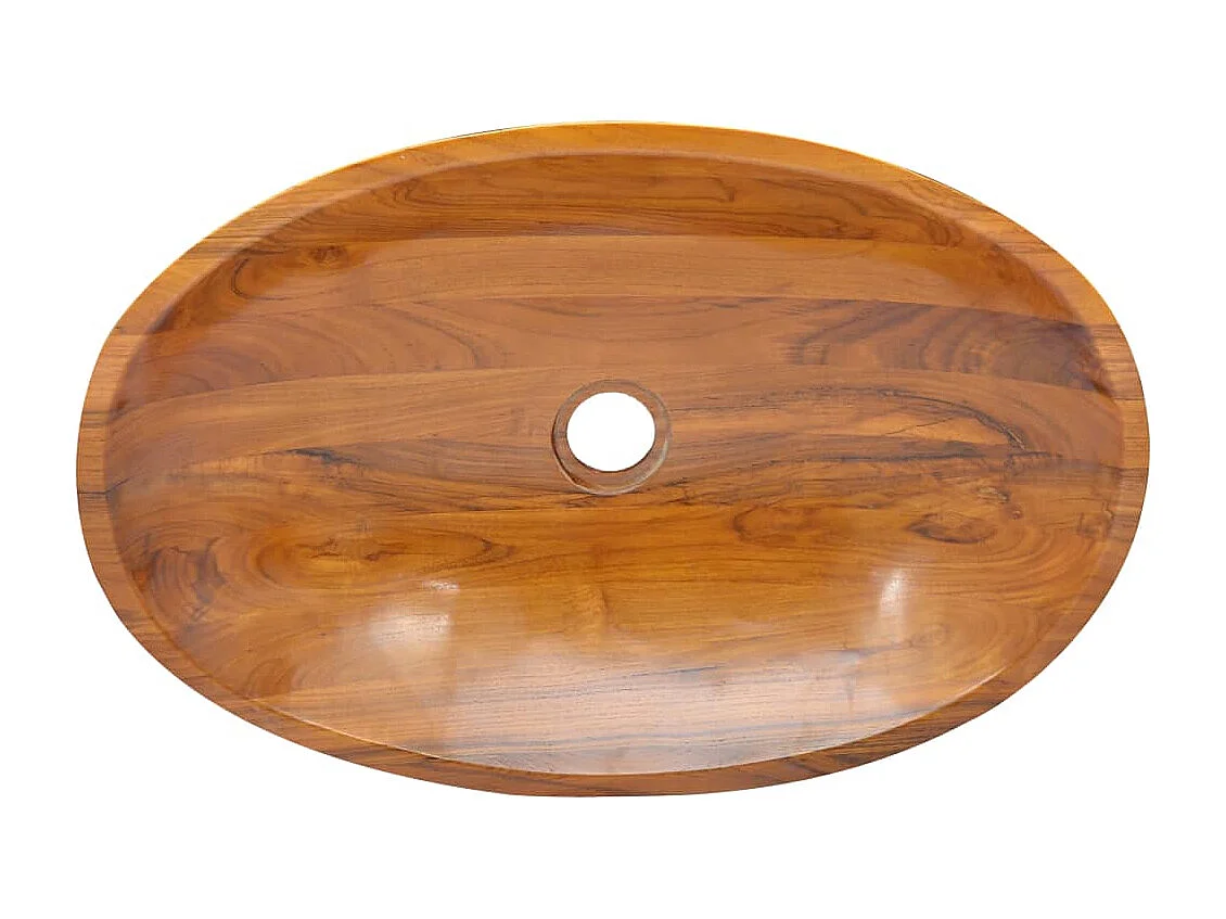 Lavabo Bois de teck massif 60x40x10 cm