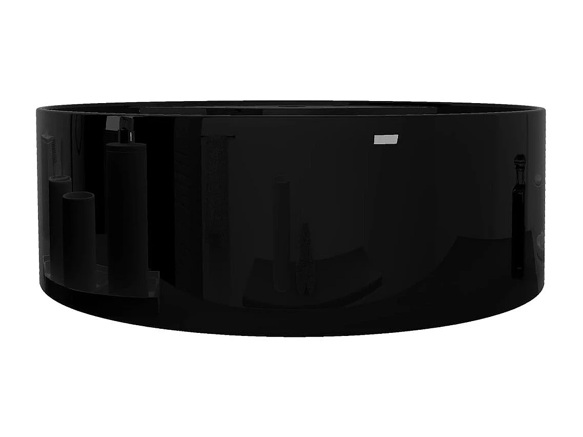 Rundes Waschbecken mit Hahn-/Überlaufloch aus Keramik für Badezimmer