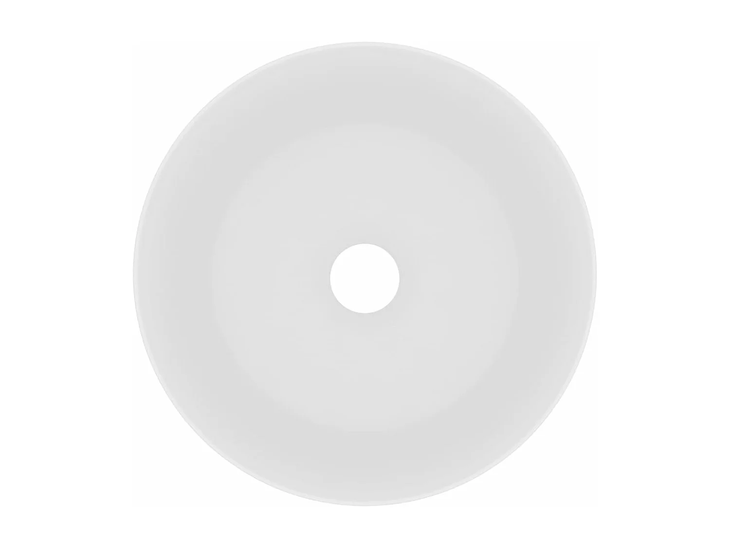 Lavabo rond de luxe Blanc mat 40x15 cm Céramique