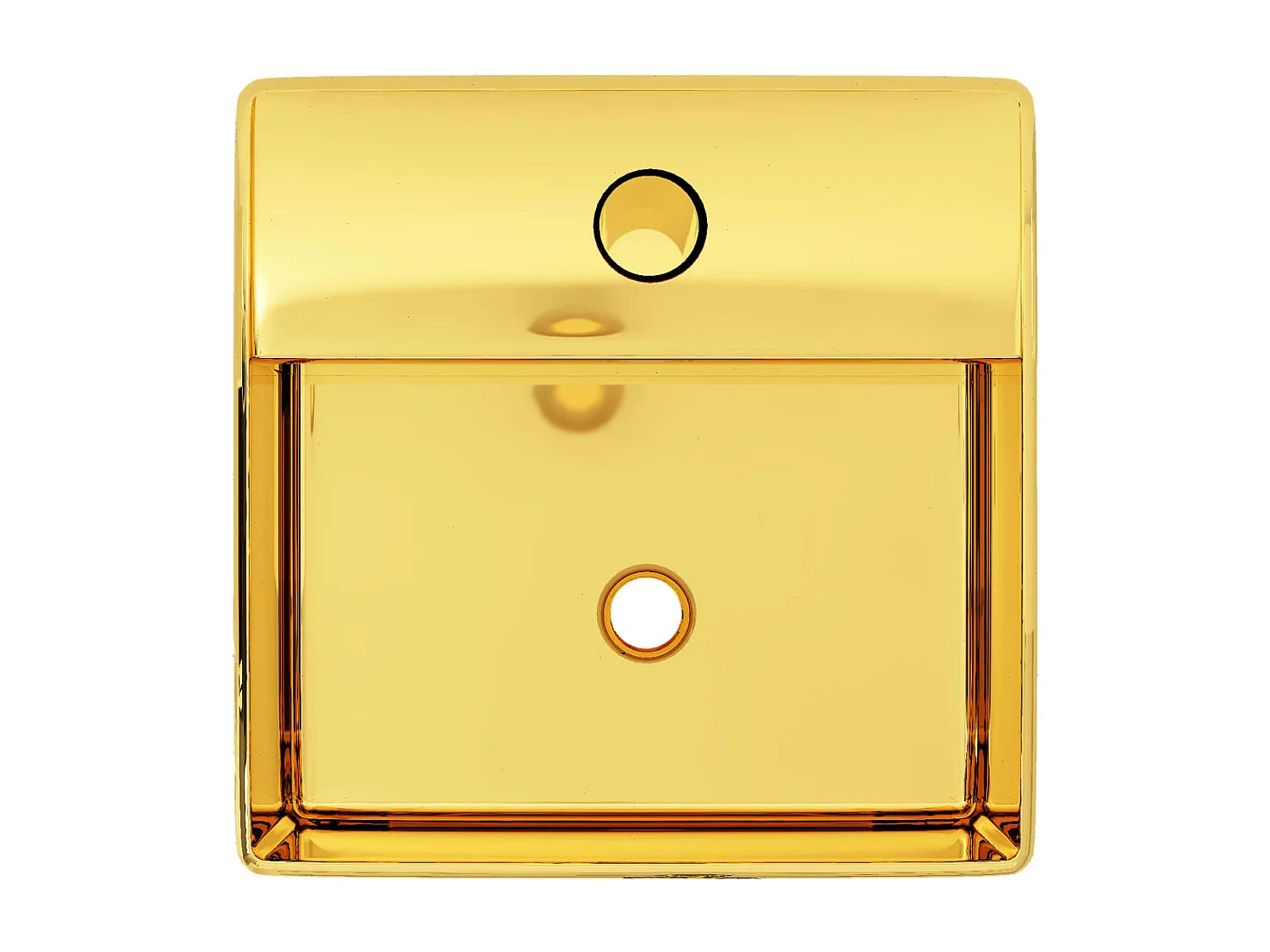 Lavabo avec trou pour robinet 38 x 30 x 11,5 cm Céramique Doré