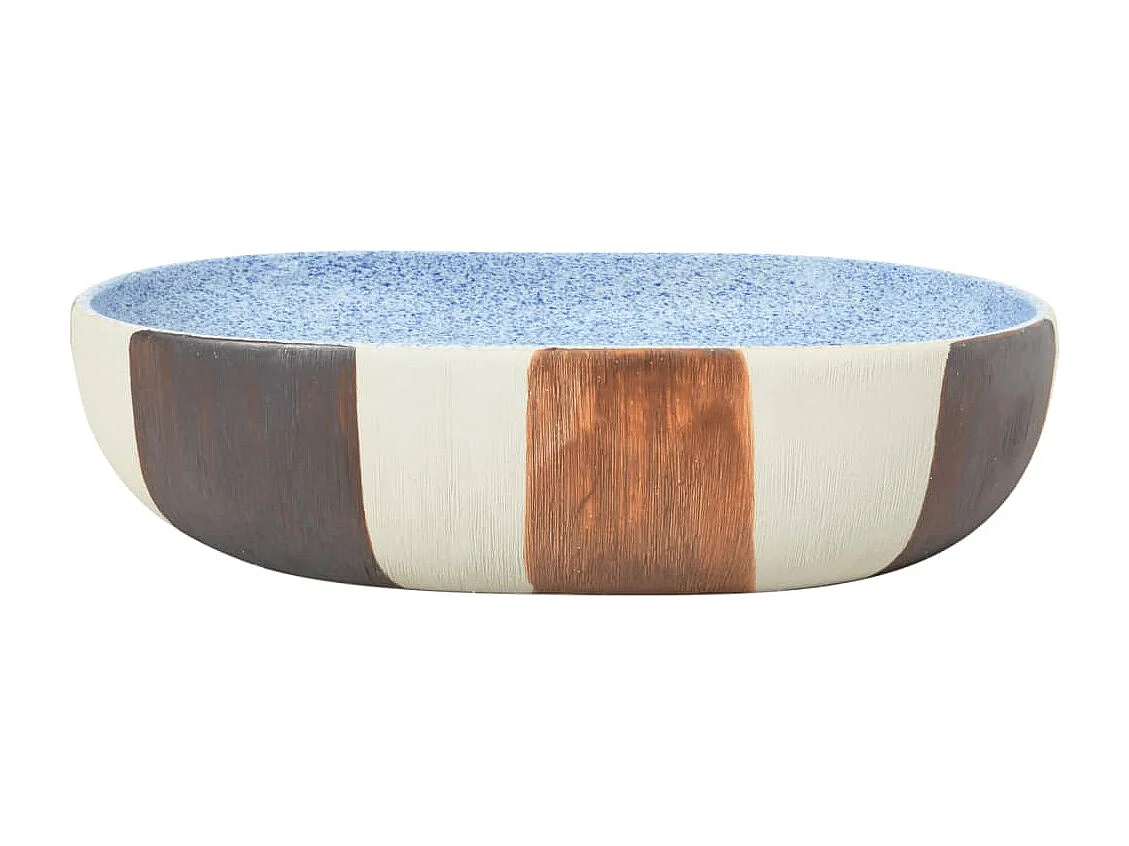 Vasque à poser multicolore ovale 59x40x14 cm céramique