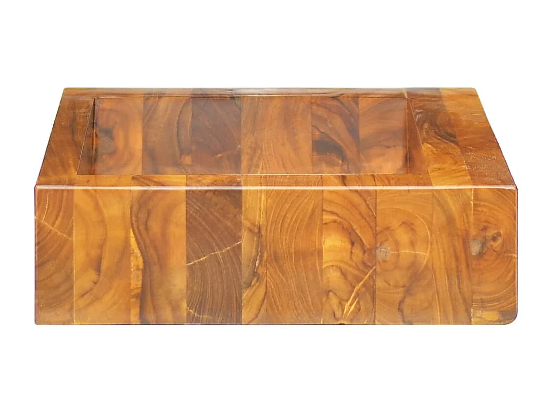 Lavabo in legno massello di teak 50x35x10 cm