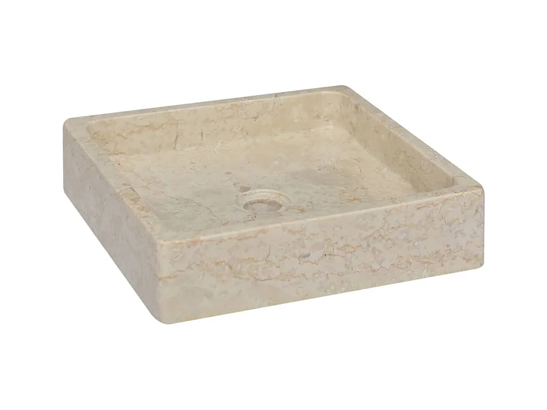 Crème Wastafel 40x40x10 cm Marmer