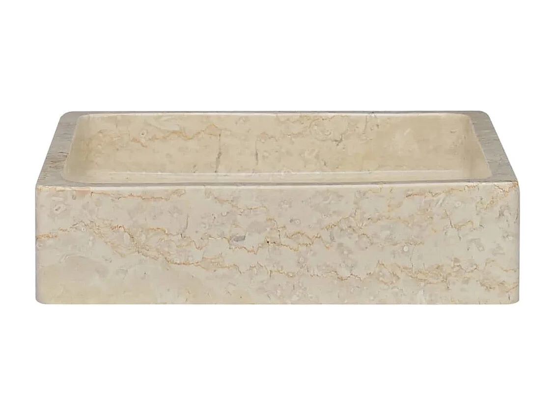 Lavabo Crème 40x40x10 cm Marbre