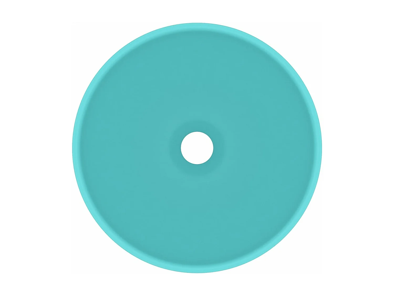 Lavabo rond de salle de bain Vert clair mat 32,5x14cm Céramique