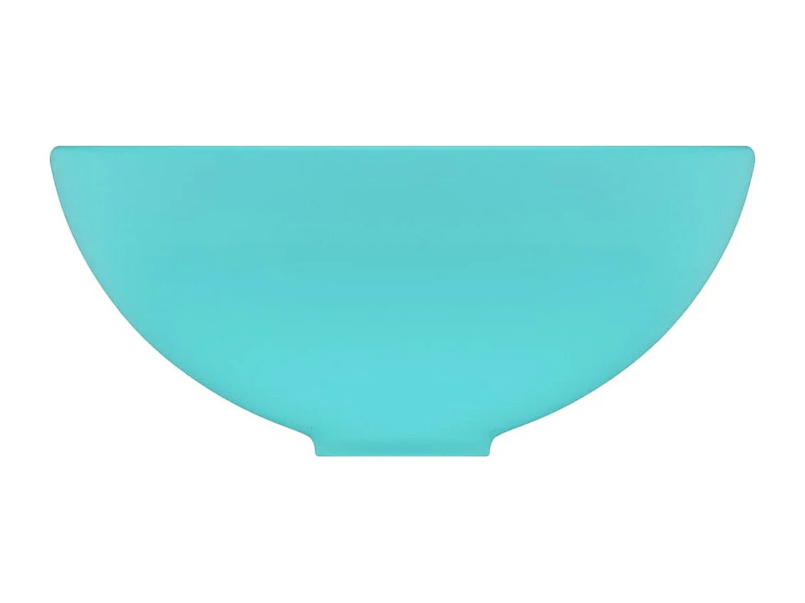 Lavabo rond de salle de bain Vert clair mat 32,5x14cm Céramique