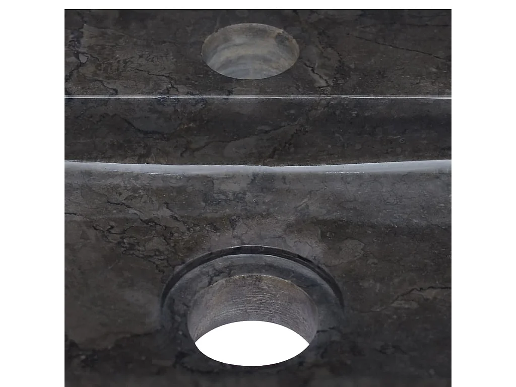 Lavabo mural noir 38x24x6,5 cm marbre