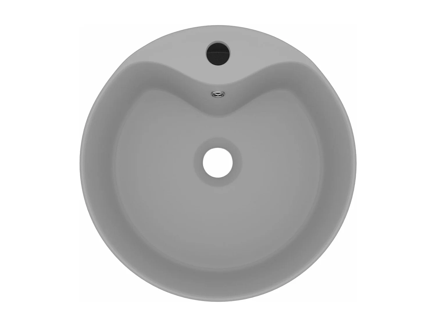 Lavabo de luxe avec trop-plein Gris clair mat 36x13cm Céramique