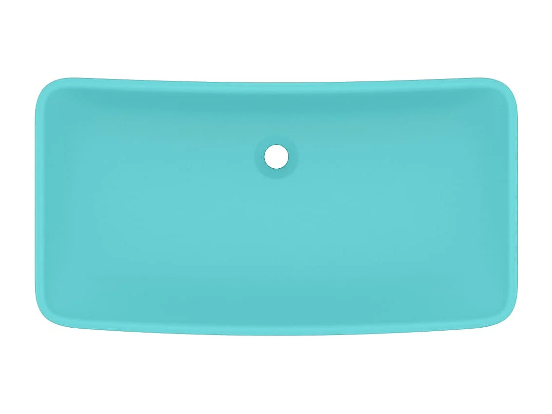 Lavabo de luxe rectangulaire Vert clair mat 71x38 cm Céramique