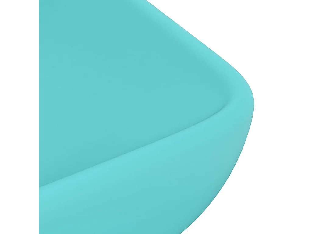 Lavabo de luxe rectangulaire Vert clair mat 71x38 cm Céramique