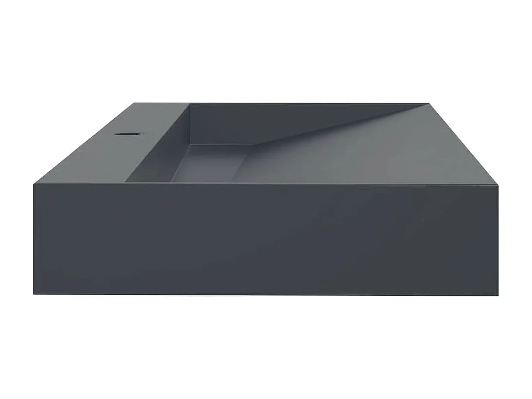 Lavabo 120x46x11 cm ghisa minerale/marmo antracite