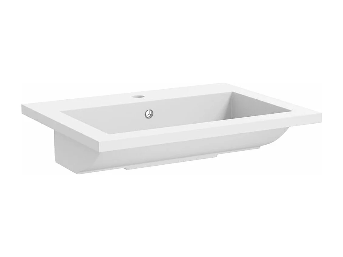 Lavabo en granit 600 x 450 x 120 mm Blanc