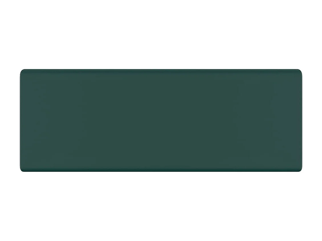 Lavabo cuadrado con rebosadero Verde oscuro mate 41x41 cm Cerámica