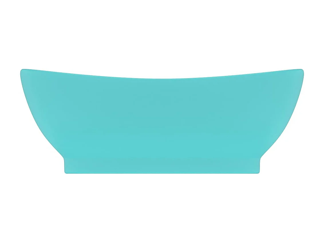 Lavabo ovale à trop-plein Vert clair mat 58,5x39 cm Céramique