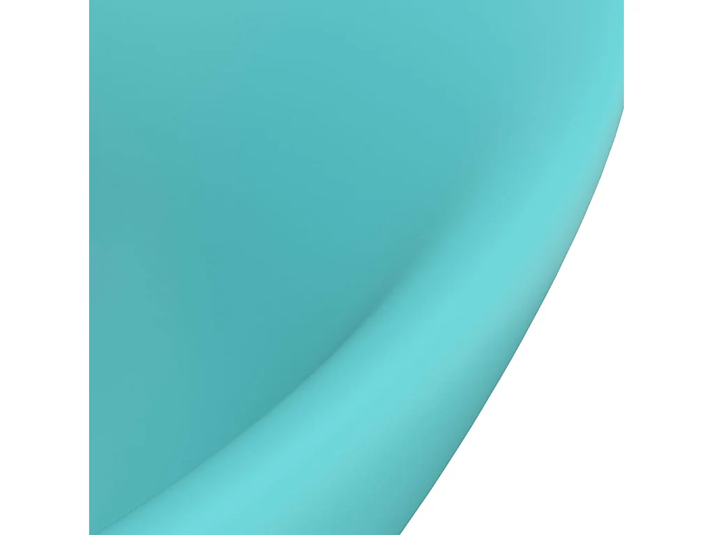 Lavabo ovale à trop-plein Vert clair mat 58,5x39 cm Céramique